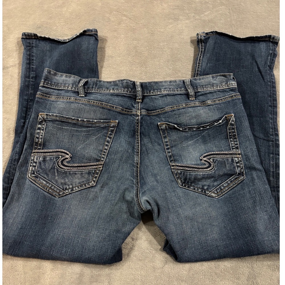 Silver Jeans Co Eddie Relaxed Wash Denim Jeans Mens 42x32 M42995RAS454